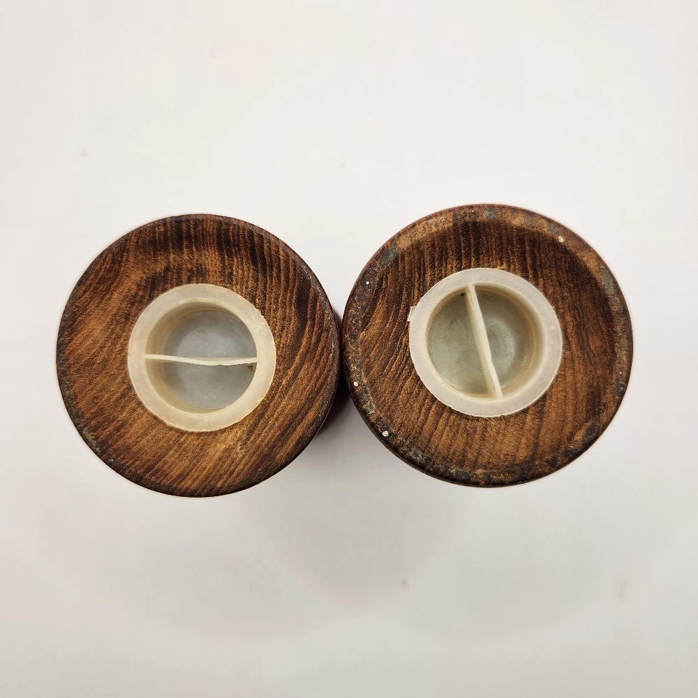 Vintage Teak Mid Century Modern Wood Salt & Pepper Shakers - Picture 3 of 5
